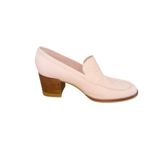 Sperry Seaport Penny Top-Side Loafers Pink Suede Leather Block Heel Preppy City - Picture 10 of 12
